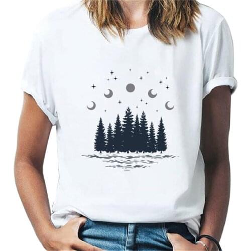 New Hot Sale Harajuku Printed Cute Women T-shirts Casual White Tee Tops Summer Basic Short Sleeve Female T shirt Women Clothes