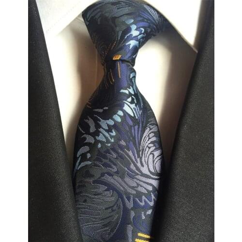 New Designer Men Woven Ties Luxury Floral Necktie for Man