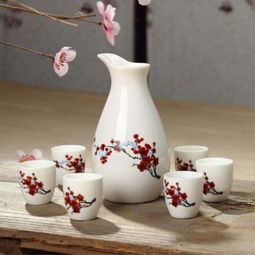 Wholesale Ceramics 7 sets Penguin Pots Of Wine Liquor Sets Liquor Of Japanese Wine Sets Of Ceramic Gifts