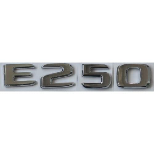 Flat Chrome ABS Rear Trunk Lid Letters Badge Badges Emblem Emblems Sticker for Mercedes Benz E Class W213 E250 2017 -2020