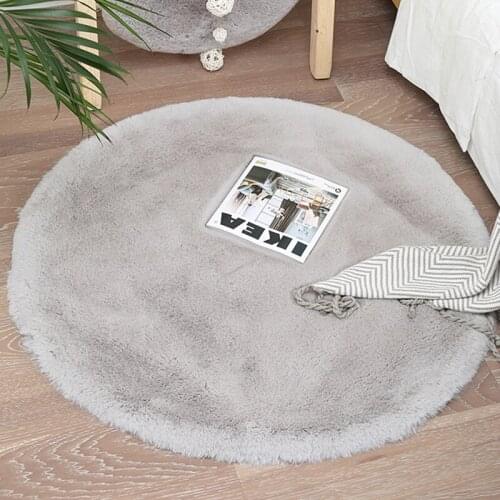 Plush Shaggy Round Carpet Rug For Bedroom Large Super Soft Faux Fur Living Room Carpets Kids Room Home Floor Computer Chair Mats