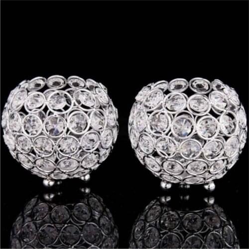 Hollow Crystal Ball Shape Candle Holders Wedding Candlelight for Wedding Home & Living Decoration Candleholders Kitchen