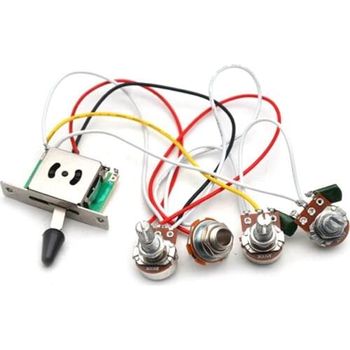 5-Way 500K Pots Knobs Wiring Harness Pickup for Strat Guitar Accessories