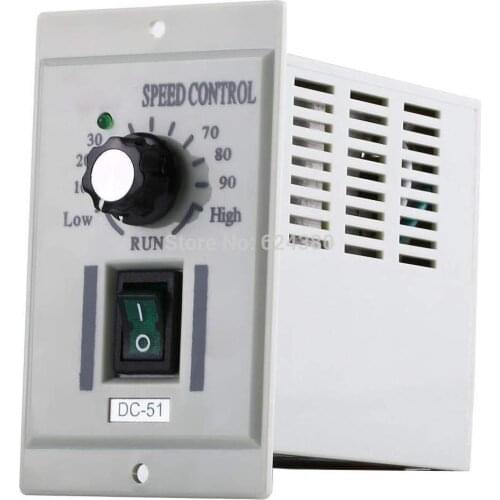 DC-51 200W Speed Controller, DC 24V 90V 180V 220V Adjustable DC Motor Speed Controller Input AC 220V