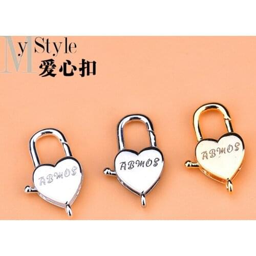 S925 Sterling Silver English love spring buckle connecting buckle hand woven jewelry DIY accessories
