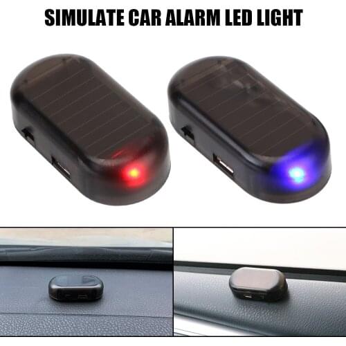 Wireless Warning Solar Powered Car Fake Security Light Anti-Theft Caution Lamp Simulated Dummy Alarm LED Flashing Imitation