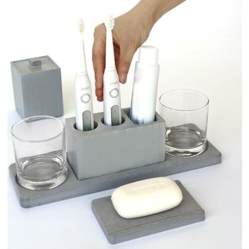 Bathroom the bathroom receives three sets of cement pendulum parts silicone mold receive pallet silicone mold