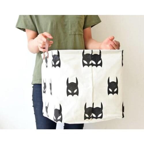 Foldable Laundry Basket Waterproof Bat Sundries Bucket Kids Toys Storage Basket For Dirty Clothes Home Organizer Laundry Hampe