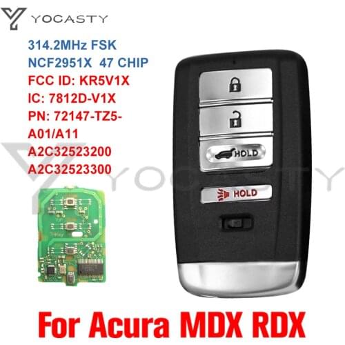 YOCASTY 72147-TZ5-A01 A11 For Acura MDX RDX 2014 2015 2016 2018 2019 2020 Keyless Entry Go Smart Car Key A2C32523200 A2C32523300