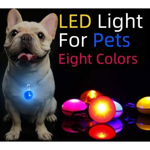 Chien Acessories LED Three Modes Flashlight Dog Collar Pendant for Pets Safety at Night
