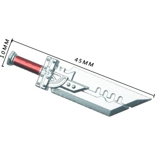 Military Silver weapon Compatible bricks Accessories Parts DIY for Kids Weapon city weapon Red handle Building Blocks Military