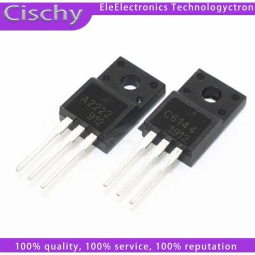 10pcs 2SA2222 2SC6144 TO-220F (5pcs A2222 + 5pcs C6144) TO-220 In Stock