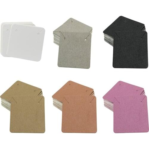 100Pcs/Pack Jewellery Cards Earring Necklace Hair Clip Price Tags Packaging