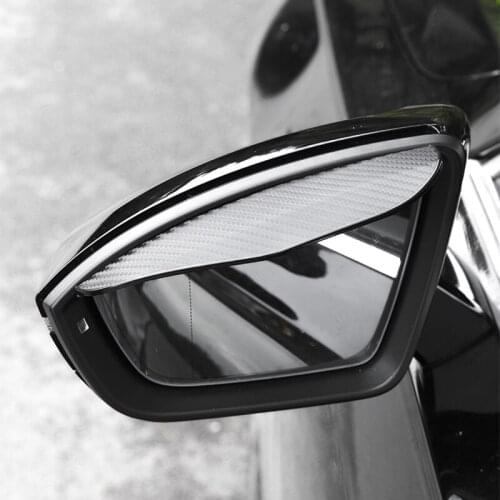 2 Pcs/set Car Rearview Mirror Rain Brow Carbon Fiber Texture Rain Cover Mirror Sunny Rain Cover Rain Board