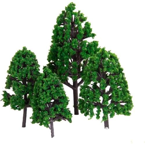 22 PCS 3-16 Cm Green Model Trees Train Architecture War Game Scenery Layout