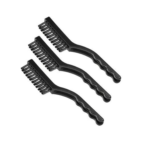 3pcs Plastic Handle ESD Anti Static Conductive Brush 3 Rows 34 Holes Large Size
