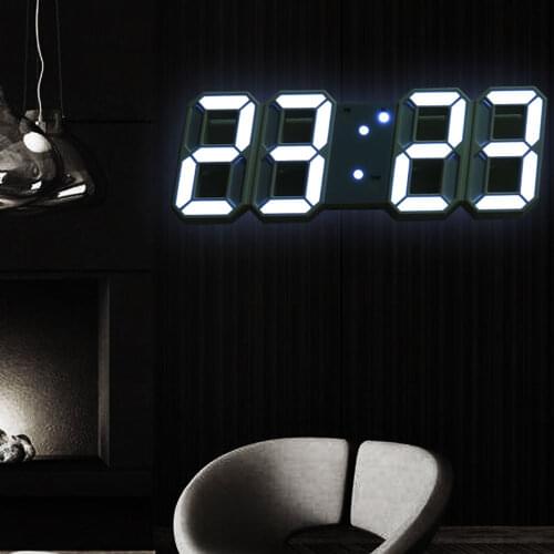 3D LED Digital Wall Clock Modern Design Stand Hang Clock Alarm Electronic Backlight Desktop Table Clock for Home Room Decor