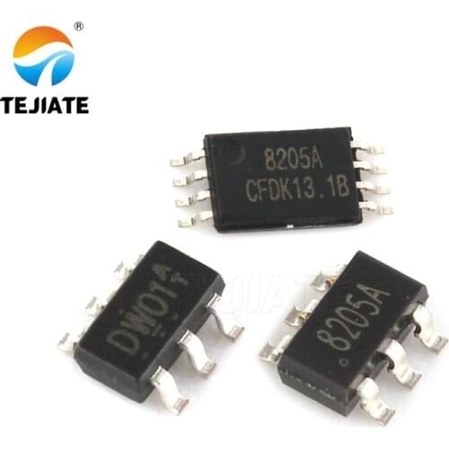 5PCS DW01A SOT23-6 8205A TSSOP8 8250A SOT23-6 lithium battery protection IC core W01A SOT23-6 8205A TSSOP8 8250A SOT23-6
