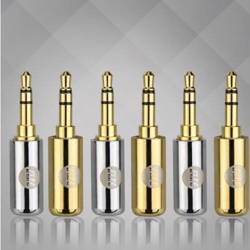 AH Audio Heaven DIY Copper Made Shell Gold-Plated 3.5mm Plug-in