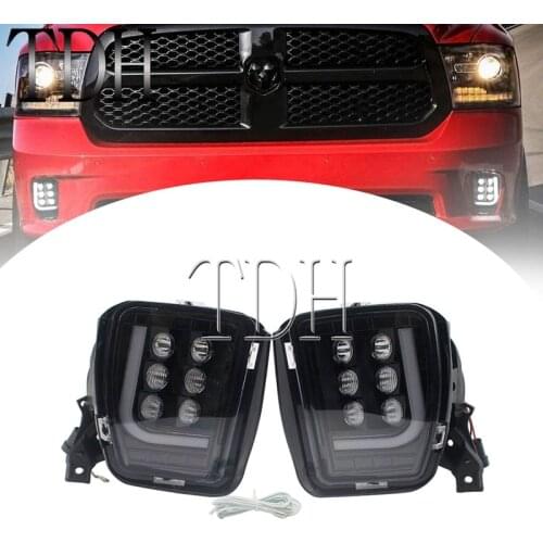 Car LED Fog Light Auxiliary Spotlight Daytime Running Light LED DRL Front Light For Dodge RAM 1500 2500 3500 2013-2018