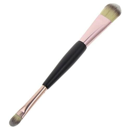 1Pcs Pvc Box Packing 18cm Double Sides Professional Cheap Face Beauty Makeup Cosmetic Tool Product Foundation Concealer Brush