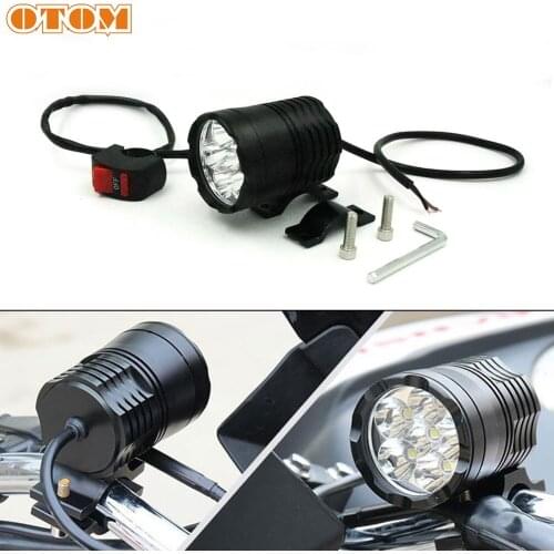 OTOM Motorcycles Headlight 60W White 6000K 7800LM 6 Pcs T6 Chips LED Motorbike Auxiliary Lamp Driving Spotlight Motorbike Bulb