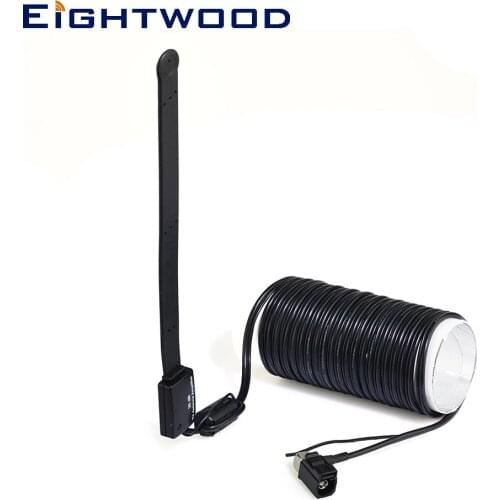 Eightwood Car Antenna Car Digital TV Active Aerial Dual Band VHF-H/UHF Amplifier 20dBi With Fakra A Female Right Angle Connector