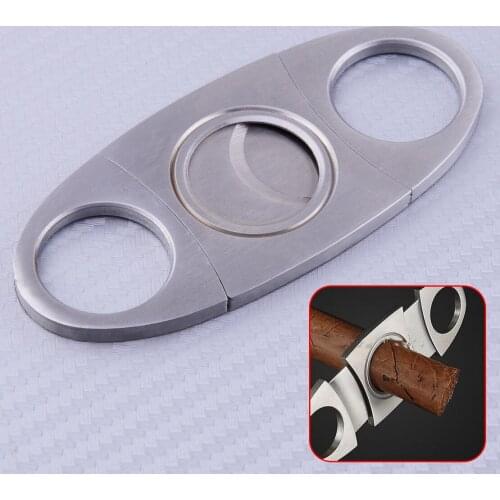 LETAOSK New Pocket Double Blades Cigar Cutter Knife Scissors Shears Tool Silver Stainless Steel Accessories