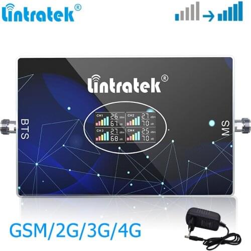 Lintratek 4 band gsm 2g 3g 4g LTE cellular amplifier repeater 850 800 900 1800 2100 2600 LTE 4G signal booster Europe network