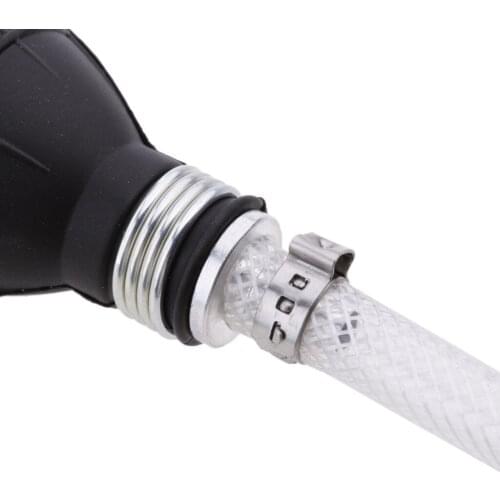 Marine 8mm 5/16" Gas Hose Fuel Line Assembly Primer Bulb W/ Connector White