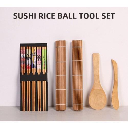 9 Pcs/Set Sushi Maker Equipment Kit Multifunctional Mould Making Sushi Tools Japanese Rice Ball Cake Roll Mold Tools