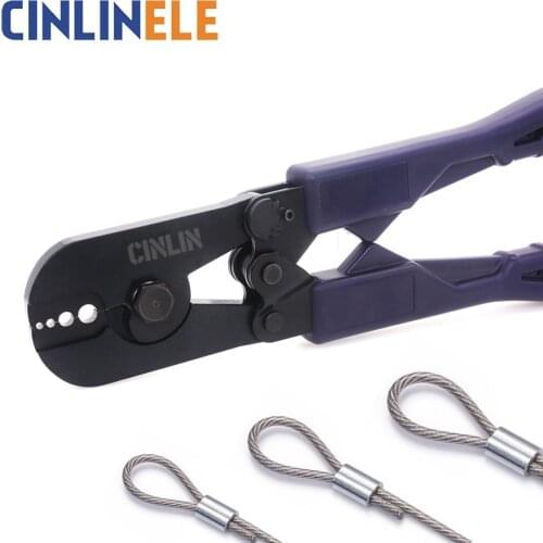 Wire Rope Crimping Cable Range 1.2-3.5mm Fishing Swaging Tool Aluminum Tube Double Barrel Ferrule Loop Sleeve