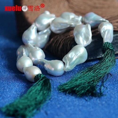 XUELUO Supper Large High End 20-25mm Real Freshwater Nucleated Baroque Pearl Necklace ,Top Quality