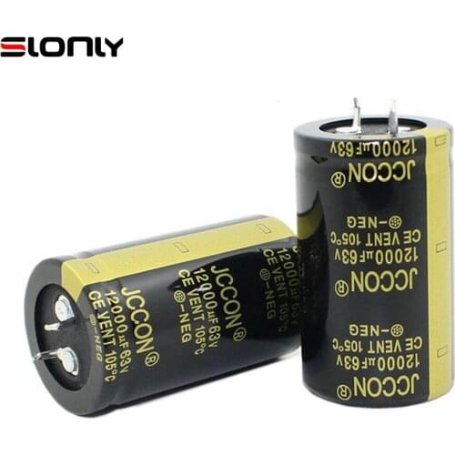 One Pair 12000UF 63V 30x50mm 63V/12000UF JCCON 105 ℃ New Audio Power Amplifier Power Supply Board Horn Capacitors