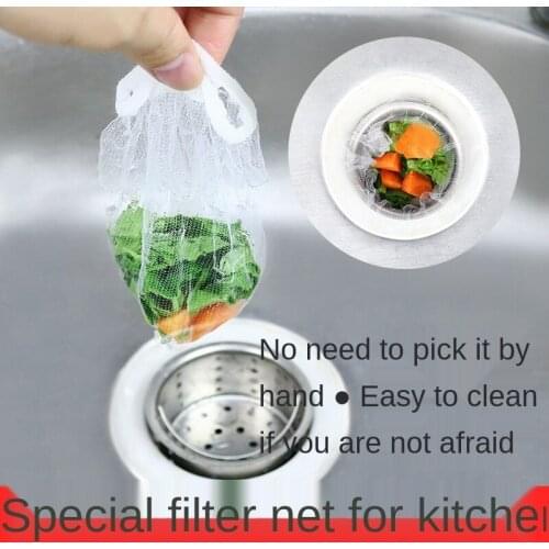 100 Disposable Sink Filters For Kitchen Dishwasher Basket Drain Anti Blocking Water Cutting Bag