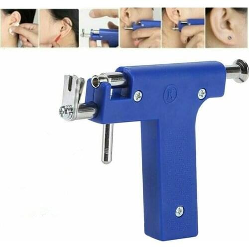 Professional Piercing Gun Tools Kit Ear Stud Steel Gold Earring Ear Nose Navel Body Piercing Gun Set No Pain Safe Sterile