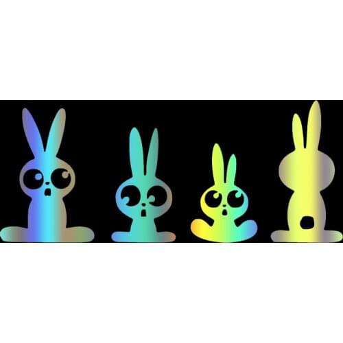 S51147 Various Sizes/Colors Car Stickers Vinyl Decal Funny Bunnies Motorcycle Decorative Accessories Waterproof