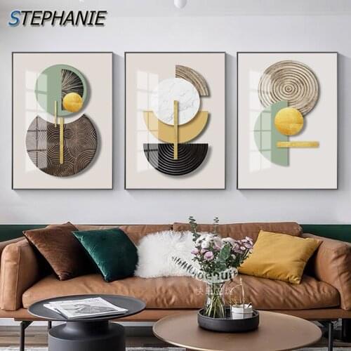 Scandinavian Geometric Wall Art Abstract Canvas Paintings Minimalism Poster and Print Wall Pictures for Living Room Korean Decor