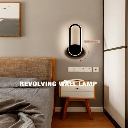 New LED wall lamp modern bedroom bedside wall lamp living room sofa background lamp aisle corridor lamp rotatable wall lamp