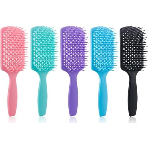 1 Pcs Wide Teeth Comb For Women Scalp Massage Comb Hair Brush Anti-static Hollowing Out Comb Barber Salon Hair Care Styling Tool