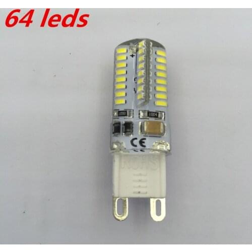 10pcs 220V G9 LED Bulb 104/64/72 LEDs LED G9 64pcs 72pcs 3014SMD Lamps Silicone Crystal Light 360 Degree Replace Halogen Lamp