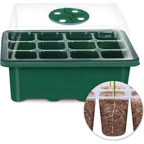 12 Holes Plant Seed Grow Box Tray Nursery Seeding Nursery Pot Gardening Supplies Propagation Seeding Pot