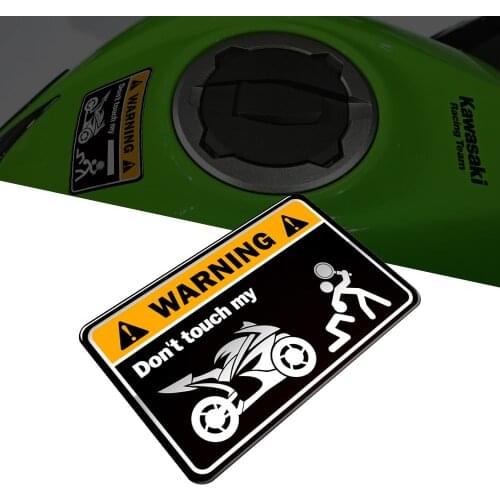 3D Warning Sticker Don't Touch My Motorcycle Decal Case for Kawasaki NINJA Yamaha Honda CBR Suzuki GSXR Ducati MONSTER