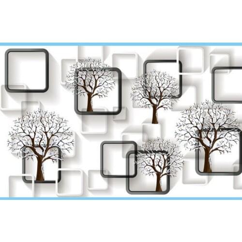 3D wallpaper custom 3d wall murals wallpaper 3d grid contracted the tree three-dimensional setting wall 3d wallpaper living room
