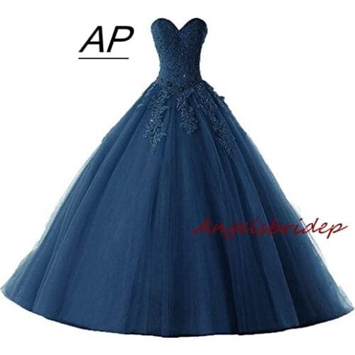 ANGELSBRIEP Sweetheart Quinceanera Dresses 2021 For 15 Party Formal Appliques Beading Tulle Vestidos De Debutantes Party Gowns