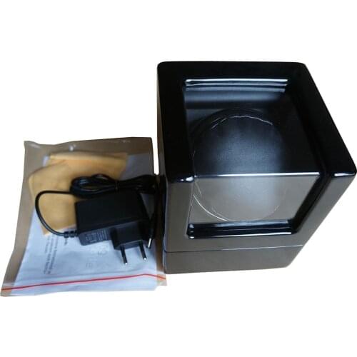 Black wood+leather automatic watch winder box battery/EU/US/UK/AU Plug rotate movement ratato box winder brand watch accessories