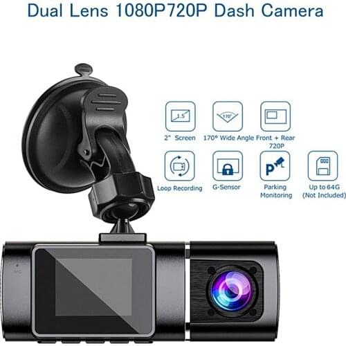 Dual Lens Dash Cam Full HD 1080P 170° Car DVR 190plus Auto Digital Video Recorder Dashcam Camera G-Sensor Night Vision Car DVRs