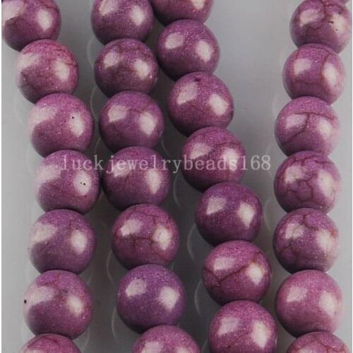Free shipping 8mm Howlite Howlite Round Beads Strand 15.5" FG5585