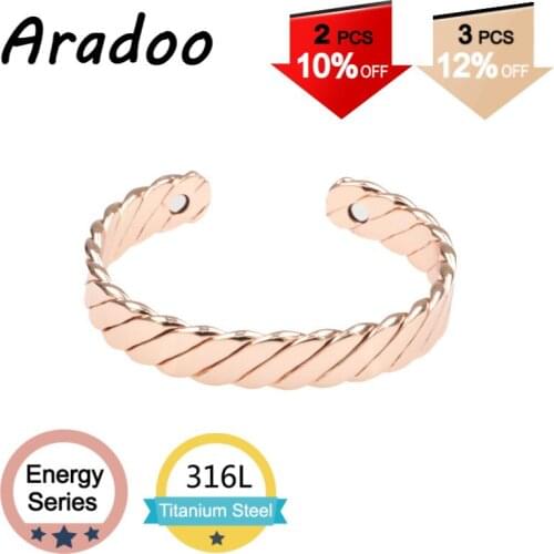 ARADOO Magnetic Health Energy Anti-Radiation Strengthen Immunity Maintains Slimness Improves Skin Quality Bracelet