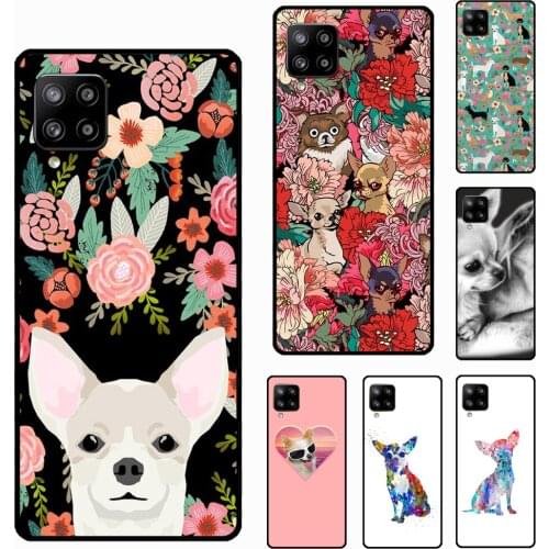 Chihuahua Face Floral Dog For Samsung Galaxy A71 A51 A41 A31 A11 A10 A50 A70 A21S A20e A12 A52 A72 A32 Phone Case